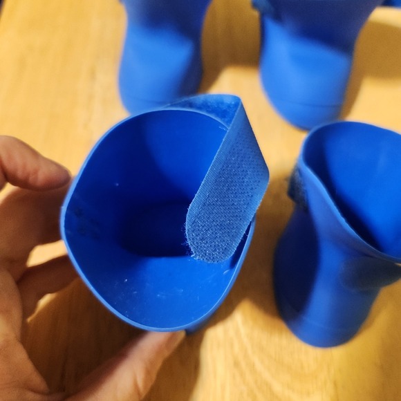 4 pcs Set Pet Dog Waterproof Rain Boots Anti-slip Rubber Shoes Large Outside - Picture 4 of 9